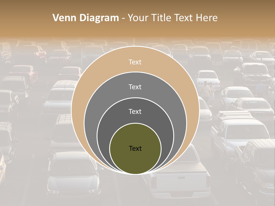 A Sea Of Cars.. All Copyright Material Removed PowerPoint Template