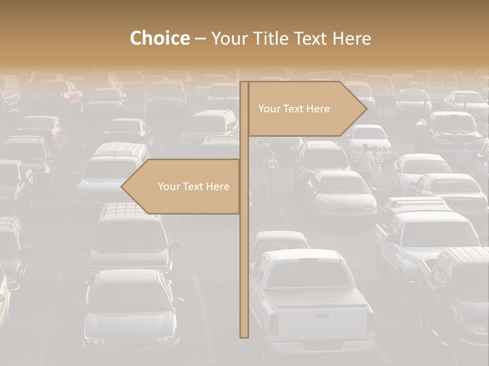 A Sea Of Cars.. All Copyright Material Removed PowerPoint Template
