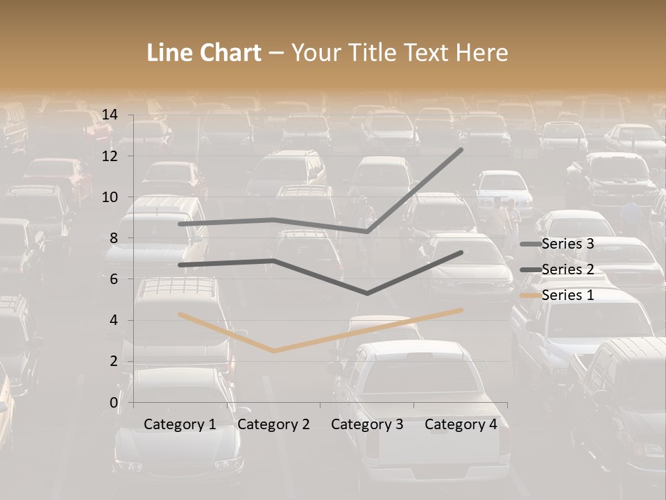 A Sea Of Cars.. All Copyright Material Removed PowerPoint Template