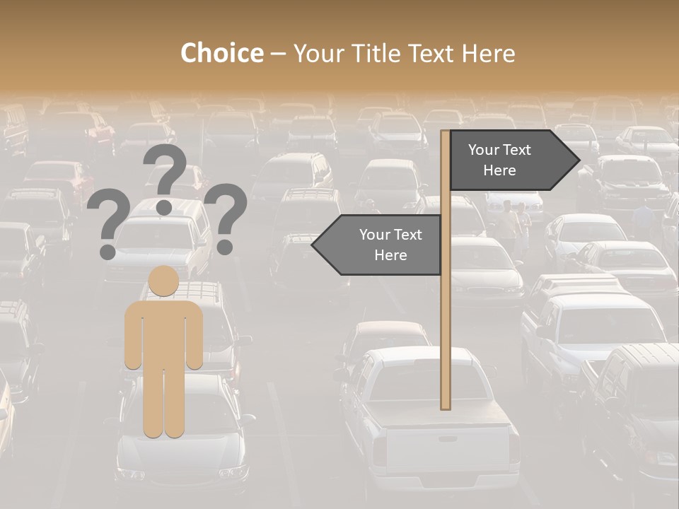 A Sea Of Cars.. All Copyright Material Removed PowerPoint Template