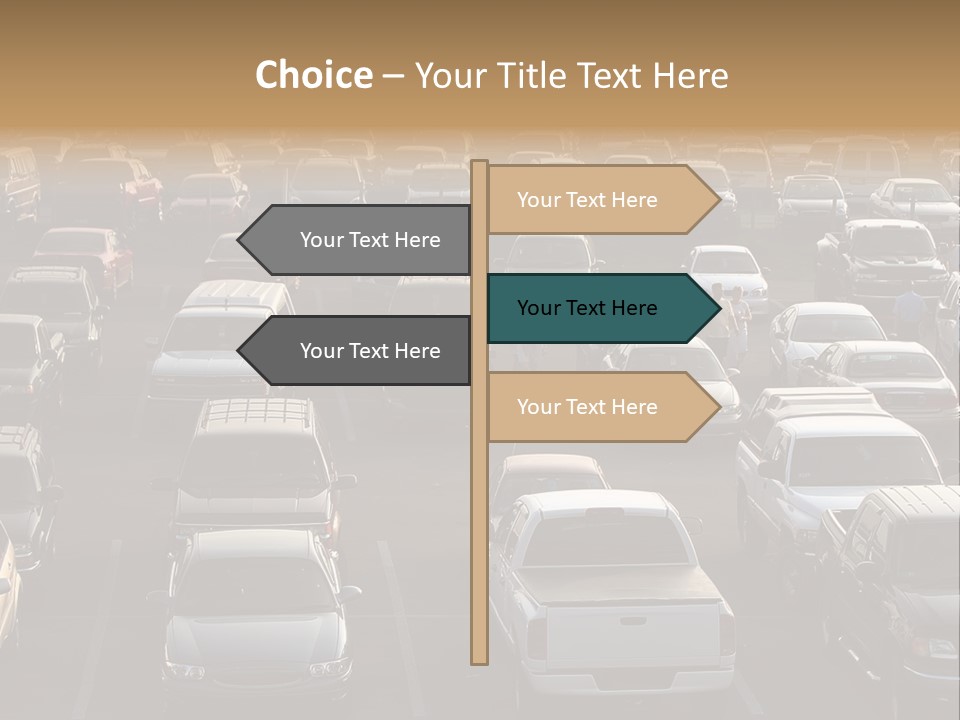 A Sea Of Cars.. All Copyright Material Removed PowerPoint Template