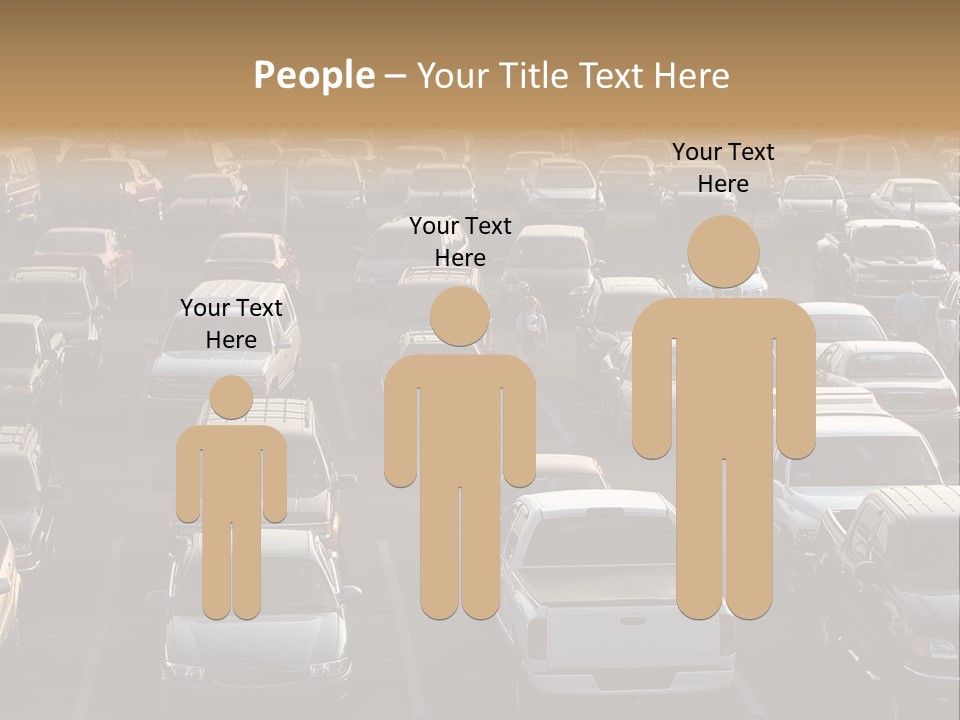 A Sea Of Cars.. All Copyright Material Removed PowerPoint Template