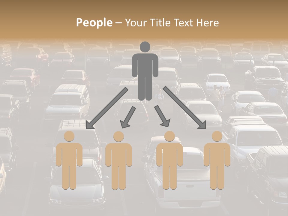 A Sea Of Cars.. All Copyright Material Removed PowerPoint Template