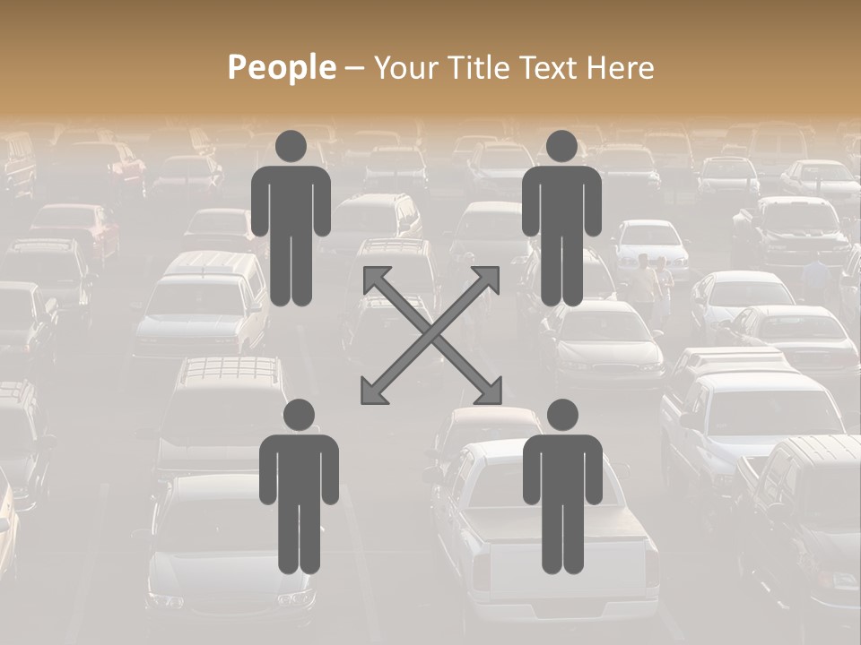 A Sea Of Cars.. All Copyright Material Removed PowerPoint Template