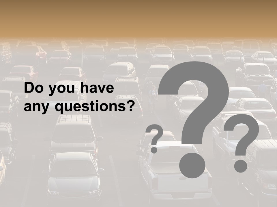 A Sea Of Cars.. All Copyright Material Removed PowerPoint Template