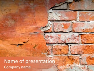 Grunge Brick Texture PowerPoint Template