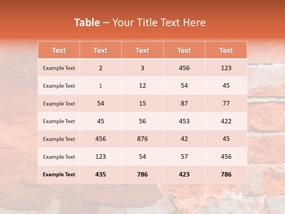 Grunge Brick Texture PowerPoint Template