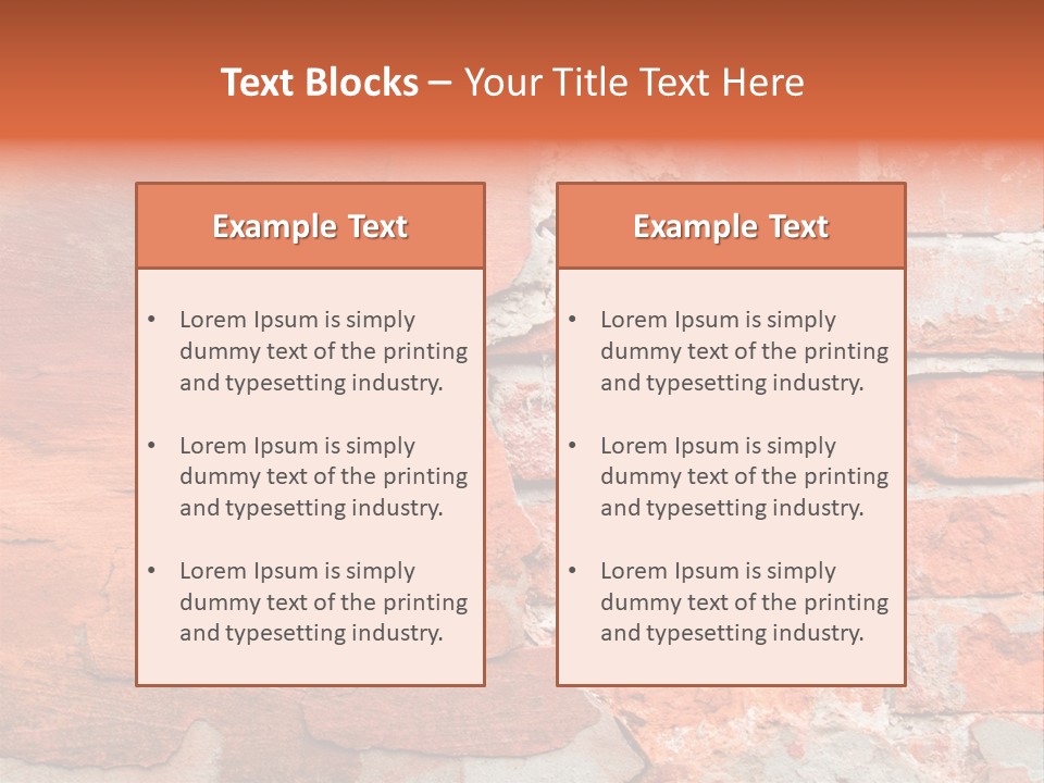 Grunge Brick Texture PowerPoint Template