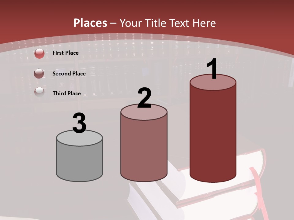 Legal Books On Table - South African Law Reports PowerPoint Template
