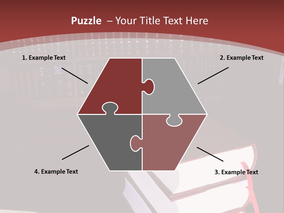 Legal Books On Table - South African Law Reports PowerPoint Template