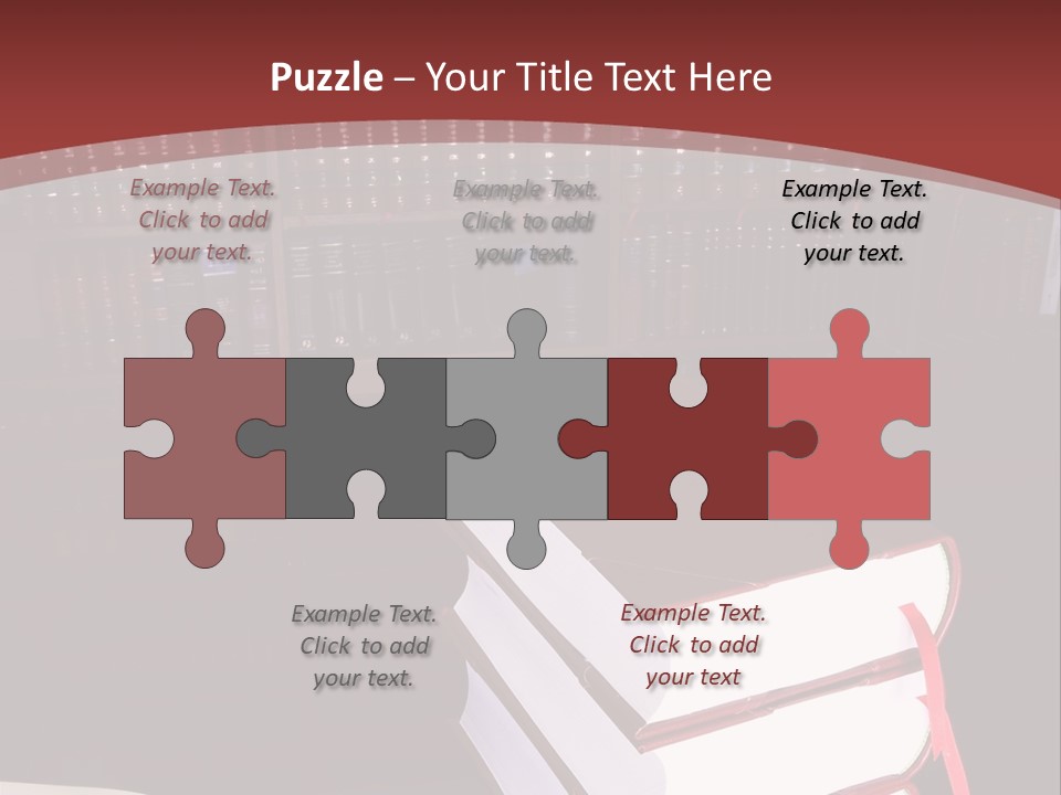 Legal Books On Table - South African Law Reports PowerPoint Template