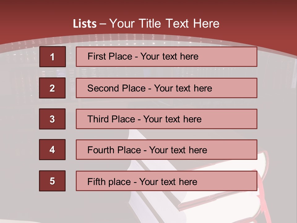Legal Books On Table - South African Law Reports PowerPoint Template