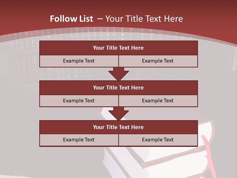 Legal Books On Table - South African Law Reports PowerPoint Template