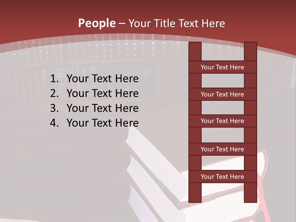 Legal Books On Table - South African Law Reports PowerPoint Template