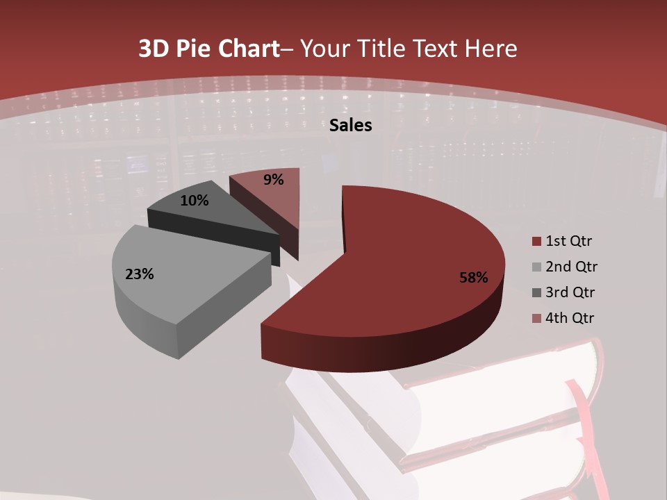 Legal Books On Table - South African Law Reports PowerPoint Template
