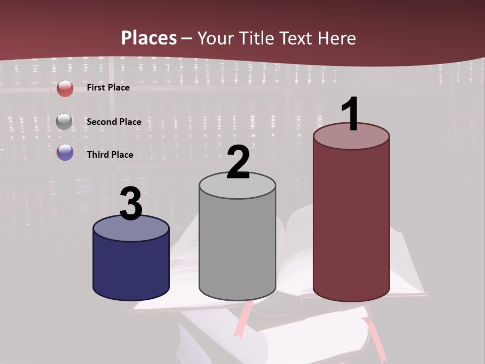 Legal Books On Table - South African Law Reports - Intern Doing Research PowerPoint Template