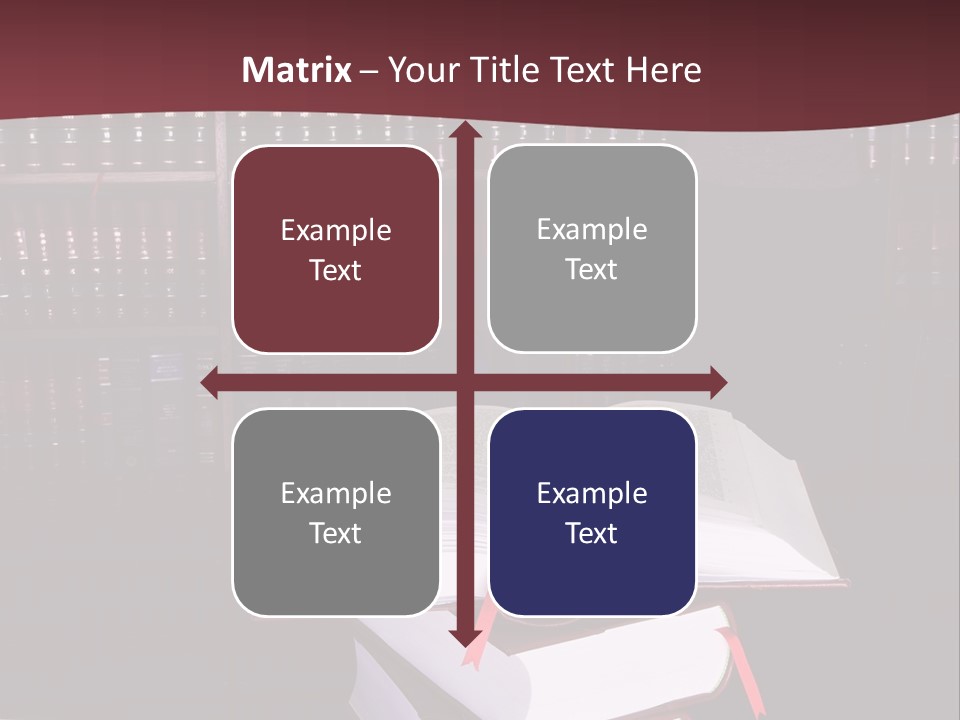 Legal Books On Table - South African Law Reports - Intern Doing Research PowerPoint Template