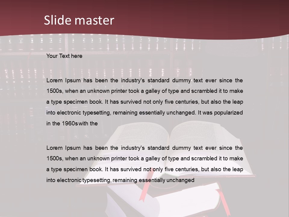 Legal Books On Table - South African Law Reports - Intern Doing Research PowerPoint Template