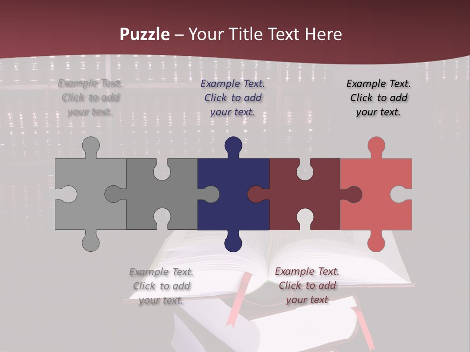 Legal Books On Table - South African Law Reports - Intern Doing Research PowerPoint Template