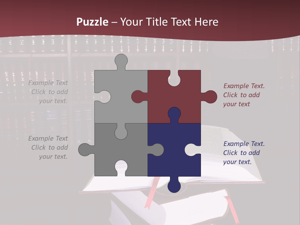 Legal Books On Table - South African Law Reports - Intern Doing Research PowerPoint Template