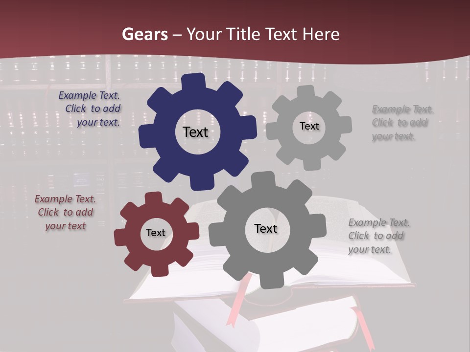 Legal Books On Table - South African Law Reports - Intern Doing Research PowerPoint Template