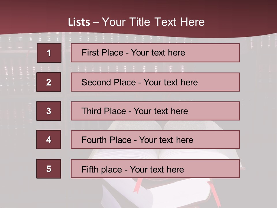Legal Books On Table - South African Law Reports - Intern Doing Research PowerPoint Template