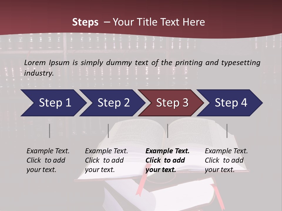 Legal Books On Table - South African Law Reports - Intern Doing Research PowerPoint Template