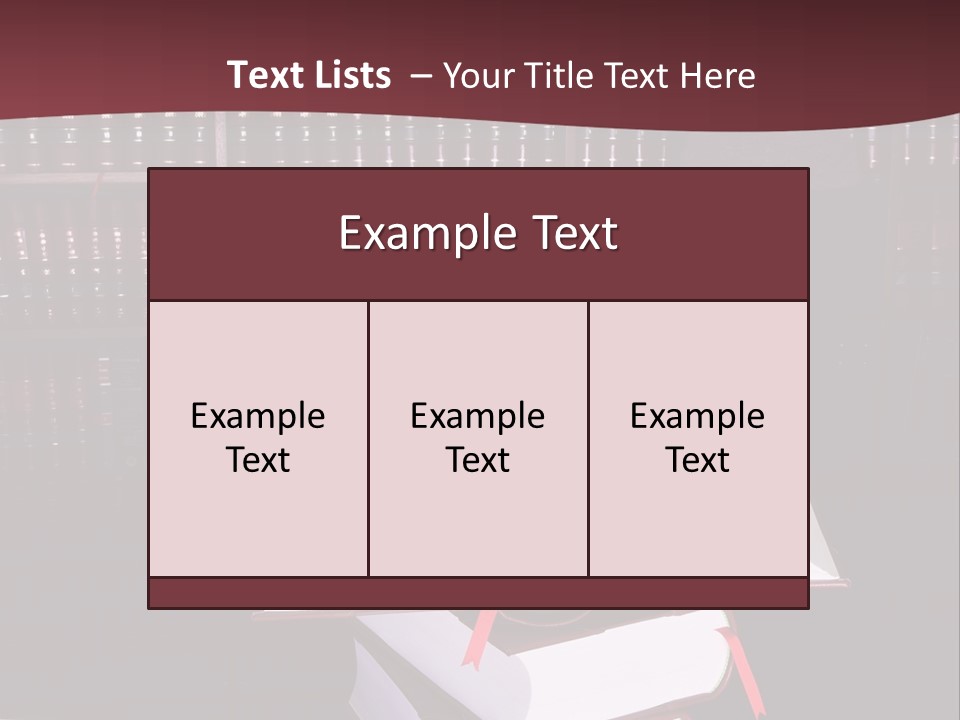 Legal Books On Table - South African Law Reports - Intern Doing Research PowerPoint Template