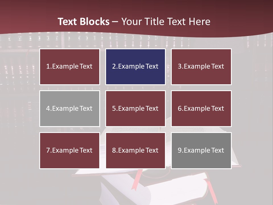 Legal Books On Table - South African Law Reports - Intern Doing Research PowerPoint Template