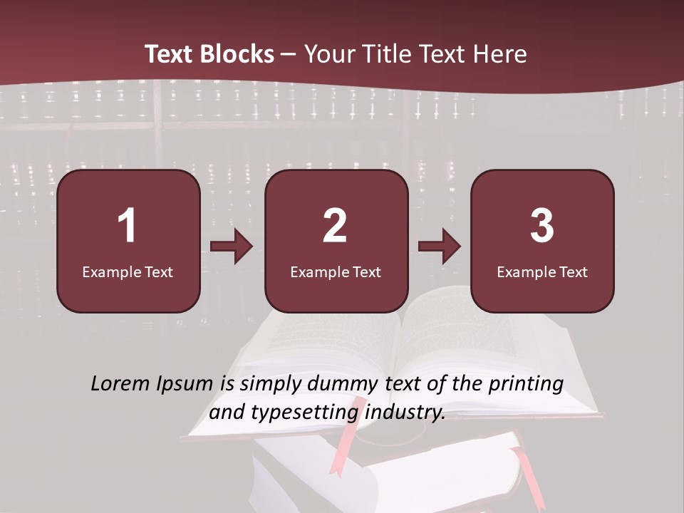 Legal Books On Table - South African Law Reports - Intern Doing Research PowerPoint Template