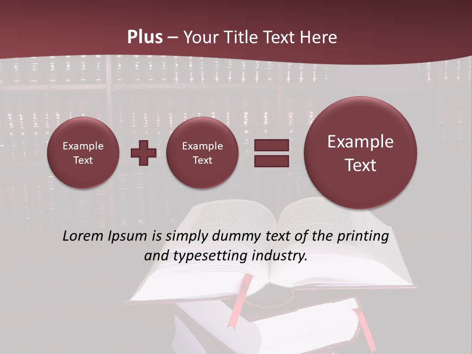 Legal Books On Table - South African Law Reports - Intern Doing Research PowerPoint Template