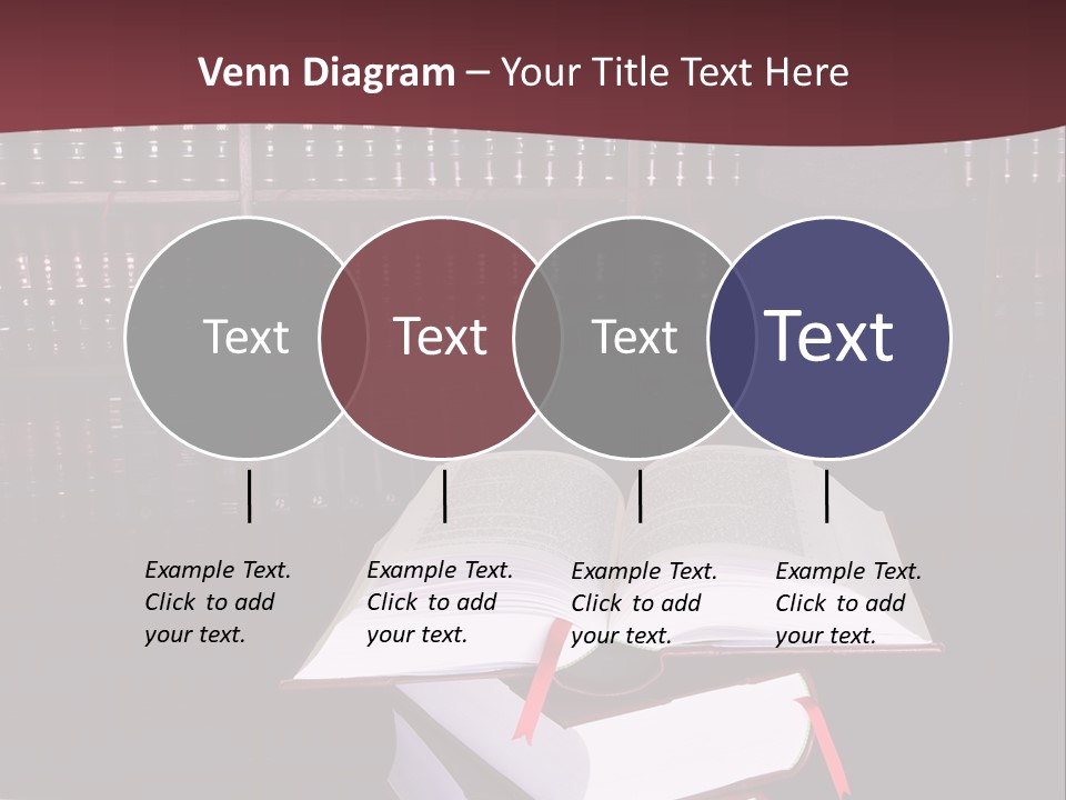 Legal Books On Table - South African Law Reports - Intern Doing Research PowerPoint Template