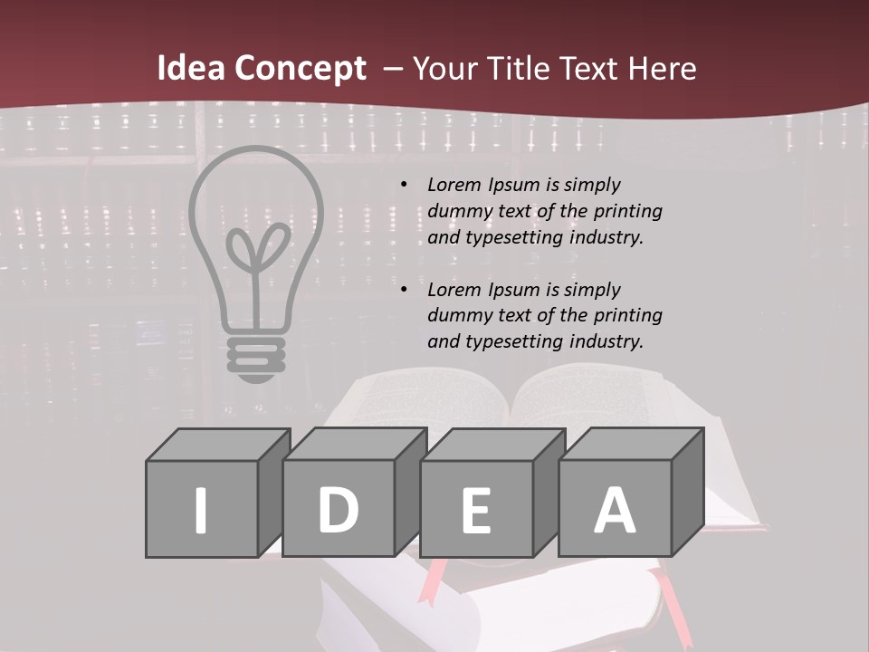 Legal Books On Table - South African Law Reports - Intern Doing Research PowerPoint Template