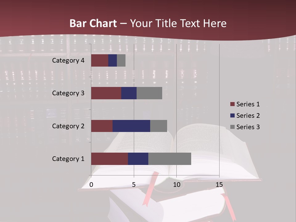 Legal Books On Table - South African Law Reports - Intern Doing Research PowerPoint Template