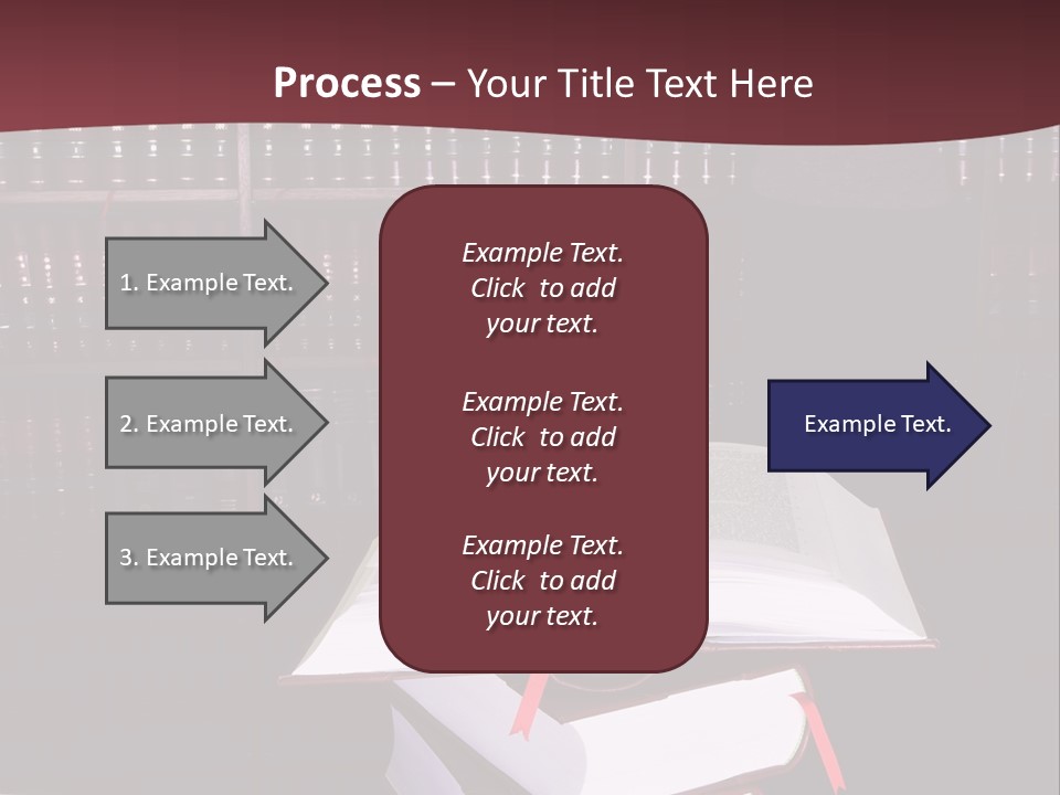 Legal Books On Table - South African Law Reports - Intern Doing Research PowerPoint Template