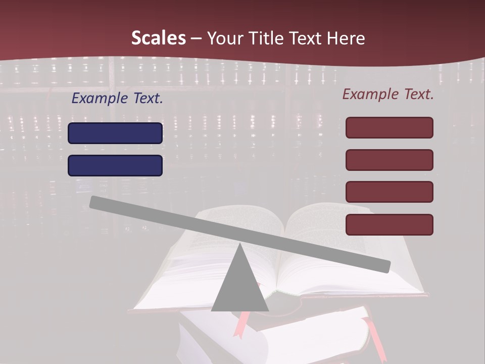 Legal Books On Table - South African Law Reports - Intern Doing Research PowerPoint Template