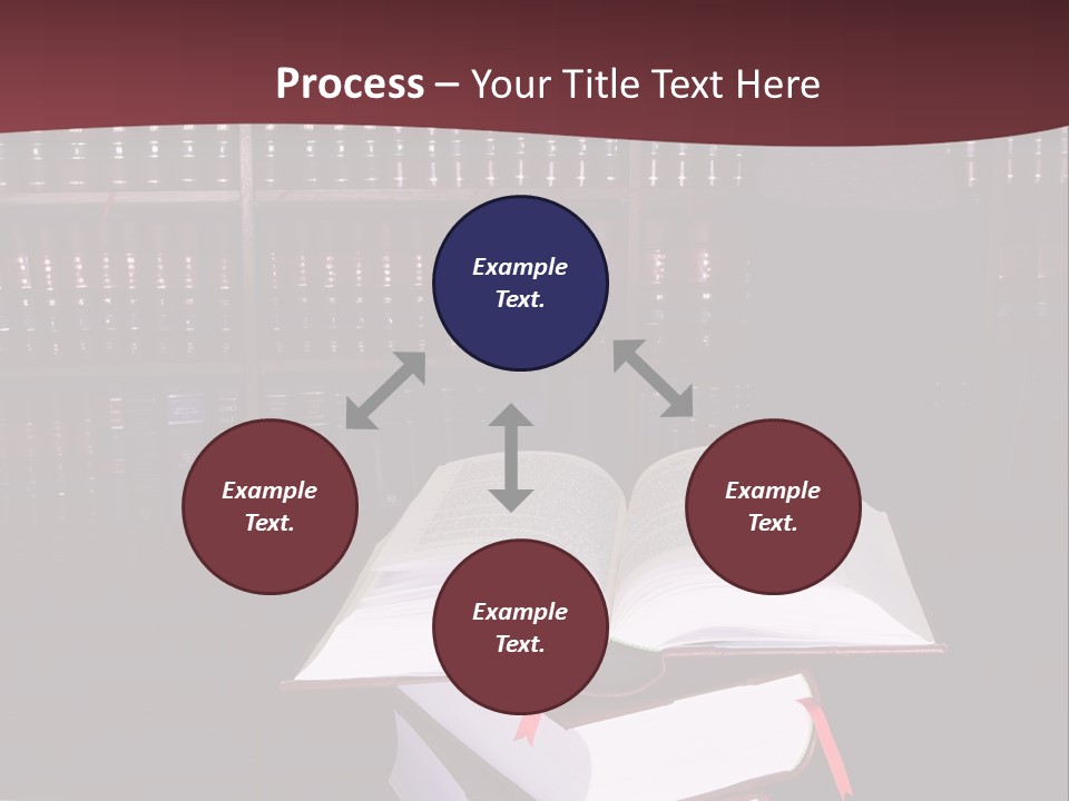 Legal Books On Table - South African Law Reports - Intern Doing Research PowerPoint Template