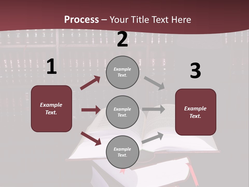 Legal Books On Table - South African Law Reports - Intern Doing Research PowerPoint Template