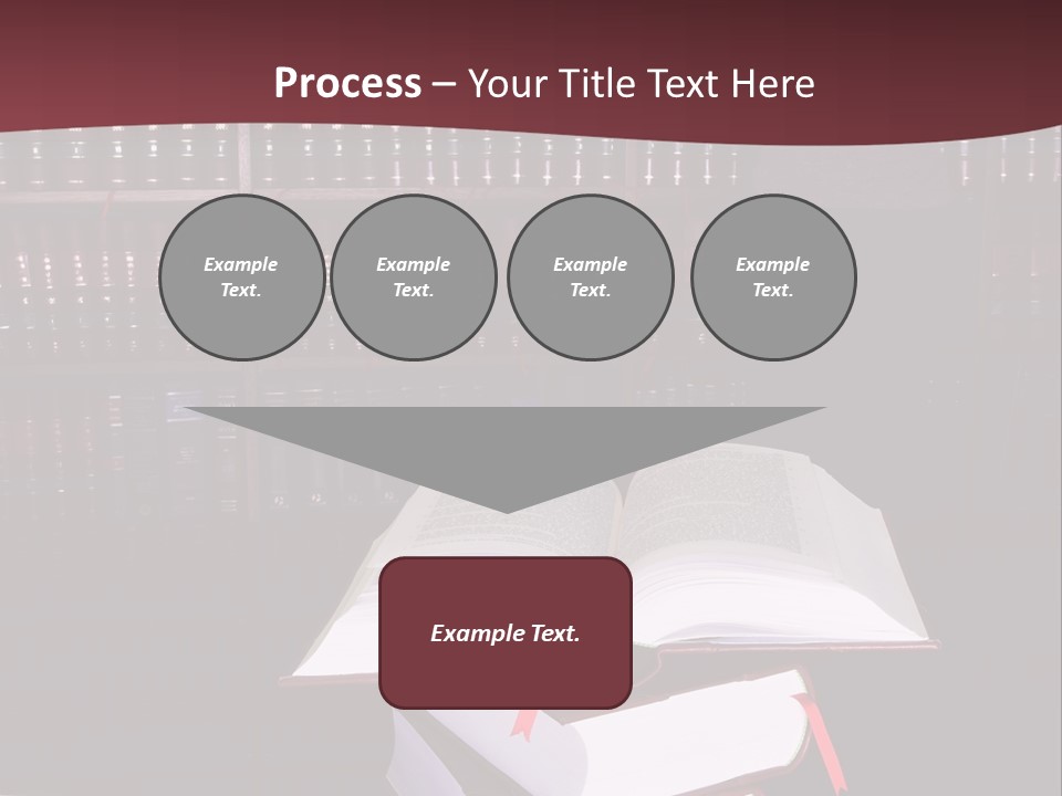 Legal Books On Table - South African Law Reports - Intern Doing Research PowerPoint Template