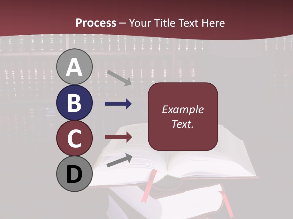 Legal Books On Table - South African Law Reports - Intern Doing Research PowerPoint Template