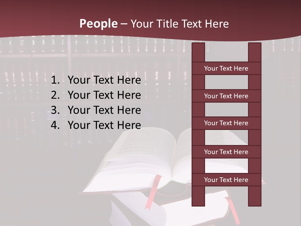 Legal Books On Table - South African Law Reports - Intern Doing Research PowerPoint Template