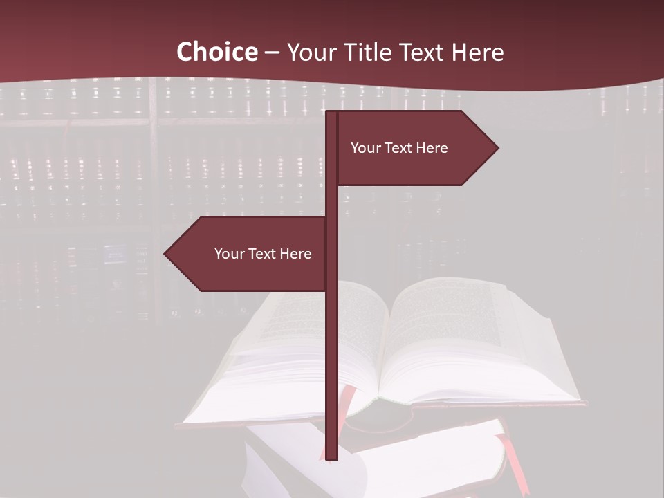 Legal Books On Table - South African Law Reports - Intern Doing Research PowerPoint Template