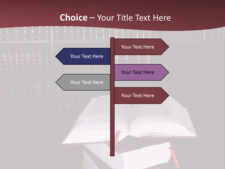 Legal Books On Table - South African Law Reports - Intern Doing Research PowerPoint Template