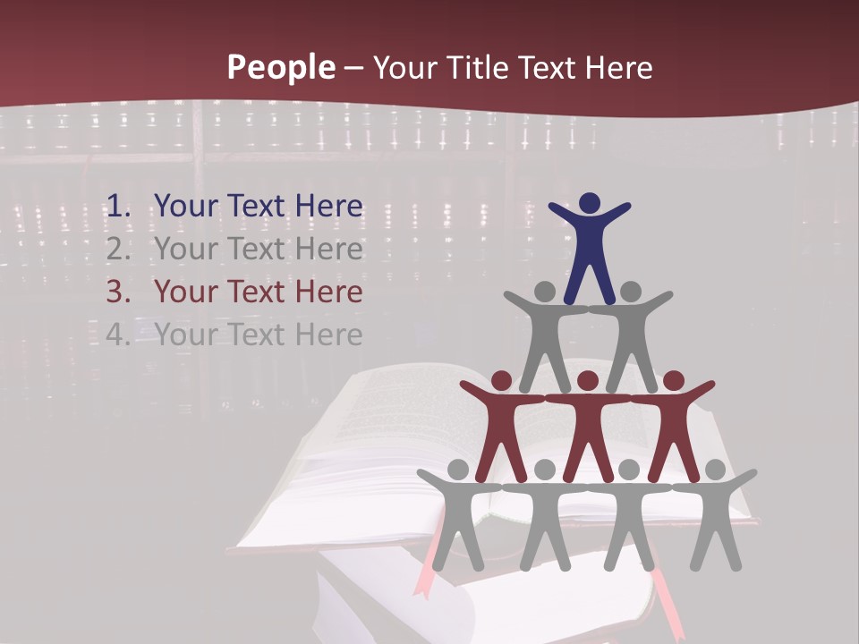 Legal Books On Table - South African Law Reports - Intern Doing Research PowerPoint Template