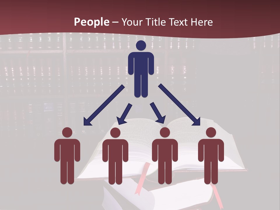 Legal Books On Table - South African Law Reports - Intern Doing Research PowerPoint Template