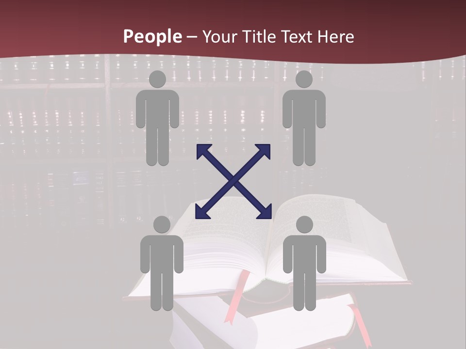 Legal Books On Table - South African Law Reports - Intern Doing Research PowerPoint Template