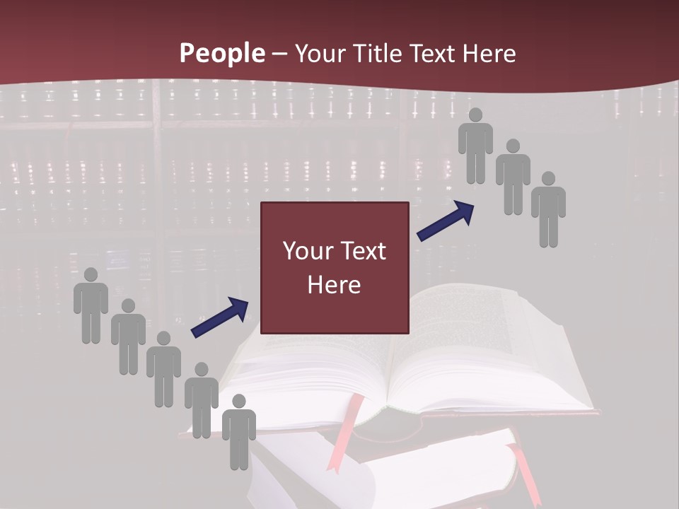 Legal Books On Table - South African Law Reports - Intern Doing Research PowerPoint Template
