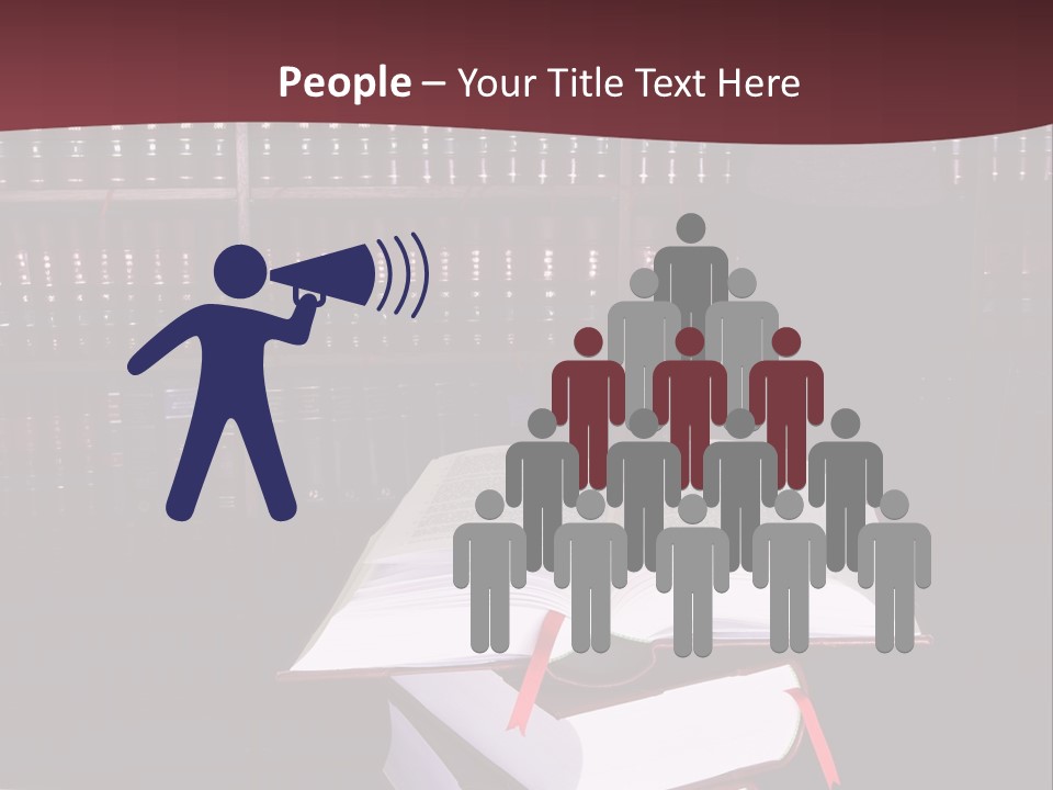 Legal Books On Table - South African Law Reports - Intern Doing Research PowerPoint Template