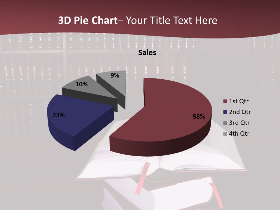 Legal Books On Table - South African Law Reports - Intern Doing Research PowerPoint Template