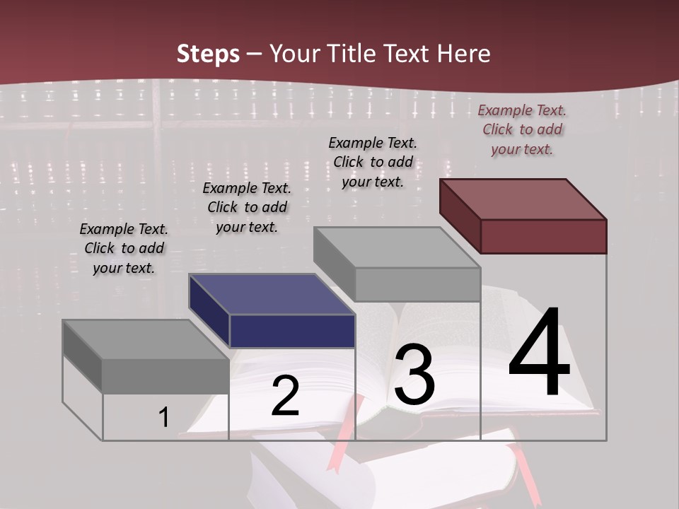 Legal Books On Table - South African Law Reports - Intern Doing Research PowerPoint Template